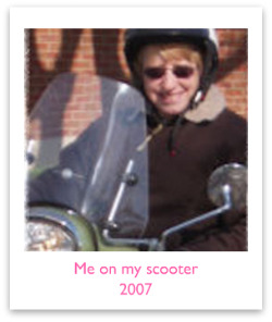 Kathi MacNaughton doing what I love best...scootin!