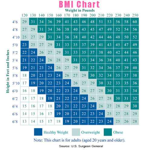 A BMI chart